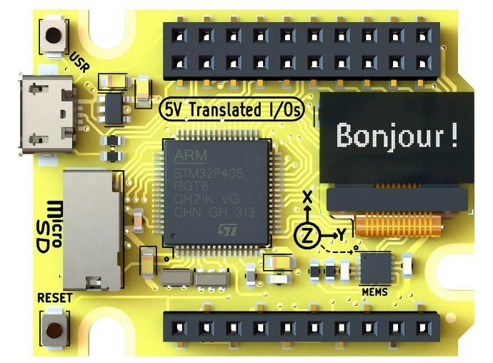 Carte nue Plug'Py pour microcontrôleur - Plug'Uino® Py