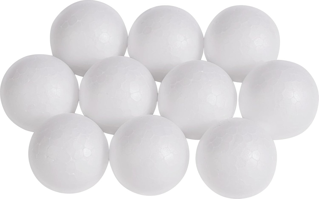 Boules polystyrène Ø 30 mm pour simuler la Lune - Lot de 10