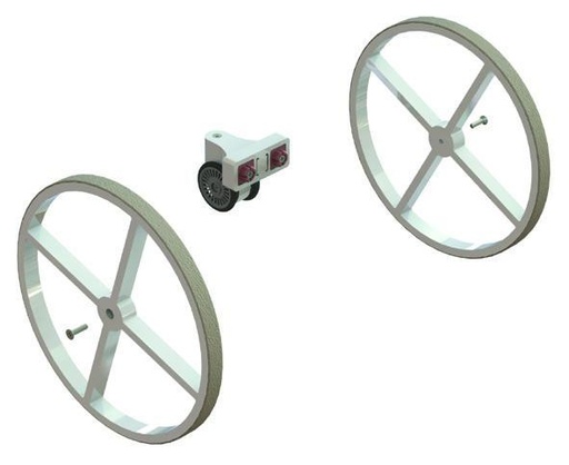 [T656007] Montage mécanique décorable Plug'Uino - Jeu de roues pour robot